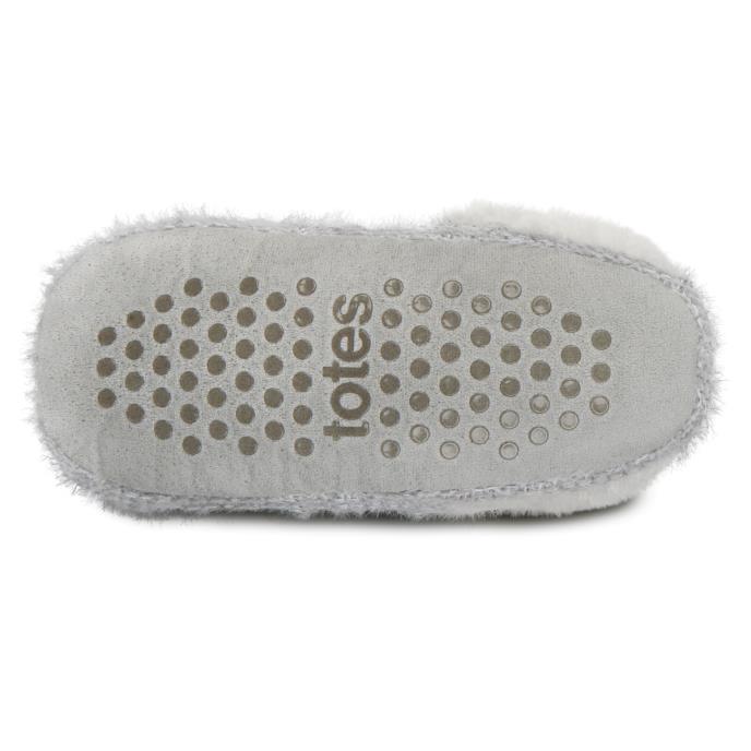 totes toasties® Ladies Knitted Textured Booties Grey Extra Image 6